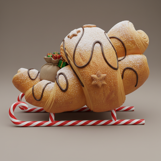 JuJuBit Snowglow Christmas Collectible Art Toy Croissleigh