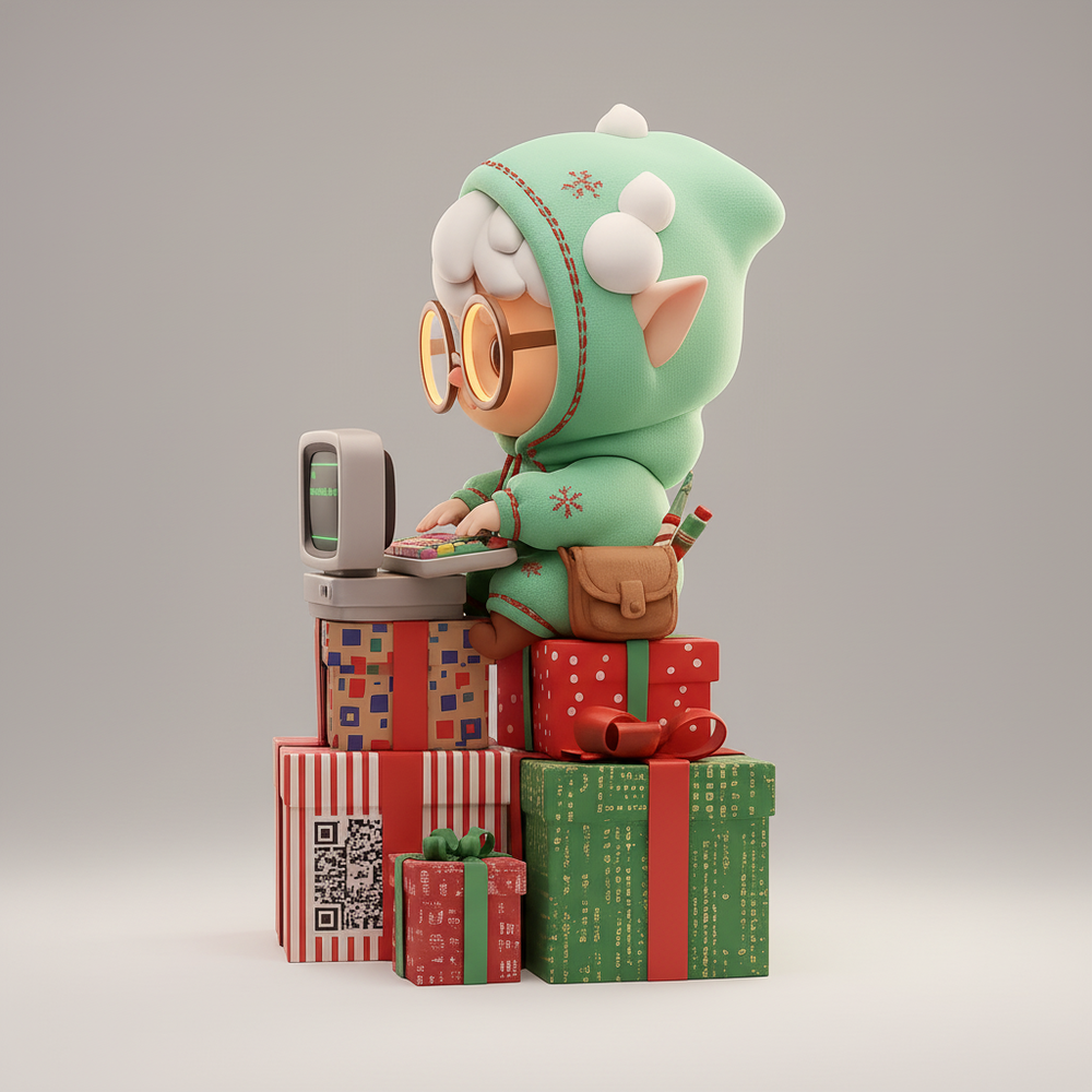 JuJuBit Snowglow Christmas Collectible Art Toy Elf.exe