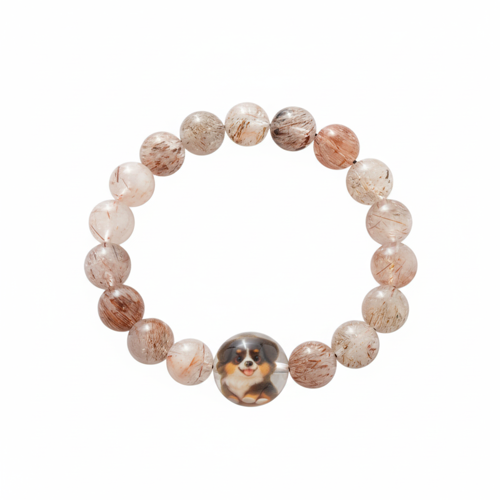 JuJuBit Black Rutilated Quartz Bracelet 10mm – Crystal for Energy