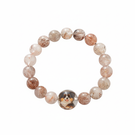 JuJuBit Black Rutilated Quartz Bracelet 10mm – Crystal for Energy