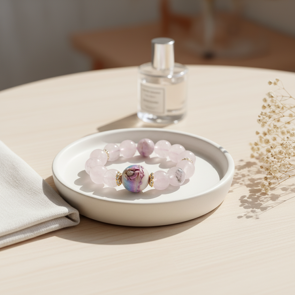 JuJuBit Lavender Amethyst Bracelet 10mm – Crystal for Serenity