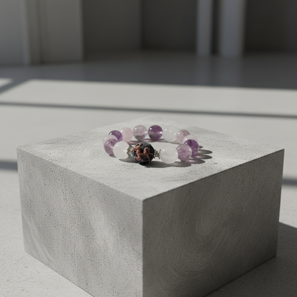 JuJuBit Amethyst × White Phantom — Sagittarius Direction & Grounded Growth Energy