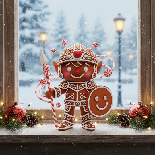 JuJuBit Snowglow Christmas Collectible Art Toy Ginger Guardian
