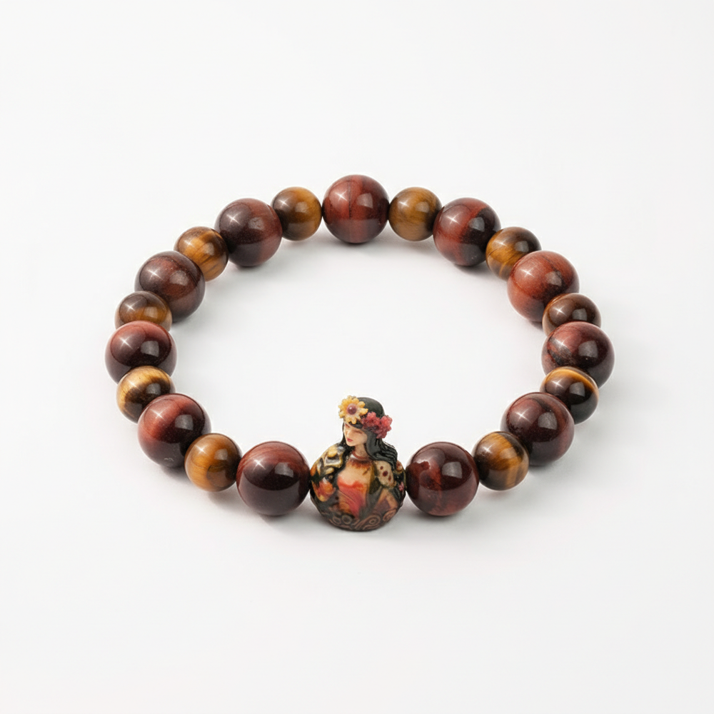 JuJuBit VIRGO Zodiac Series Red Tiger Eye × Yellow Tiger Eye - Decisive Action & Mental Clarity Energy - View 3