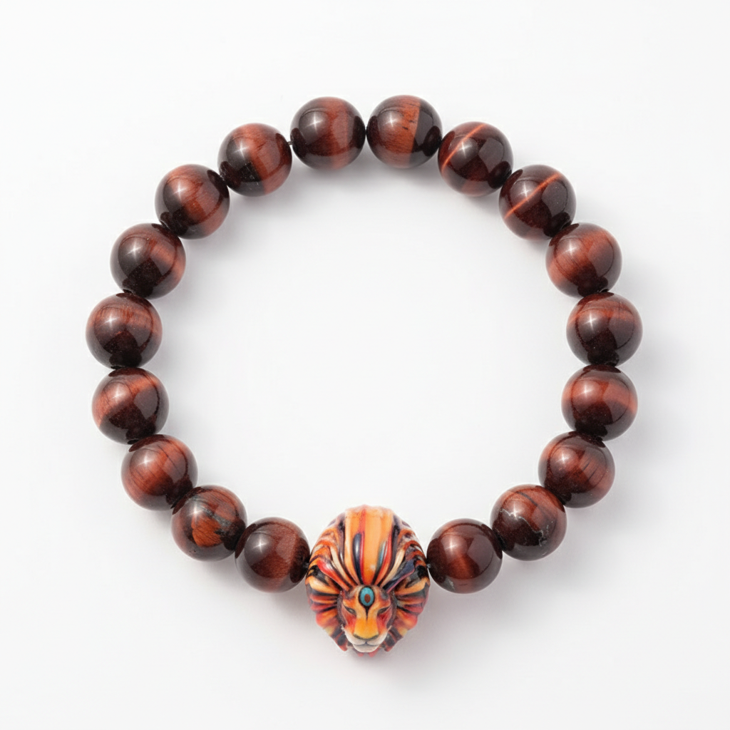 JuJuBit LEO Zodiac Series Garnet × Red Tiger Eye — Stable Power & Grounded Strength Energy