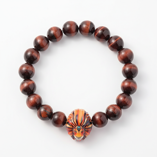 JuJuBit LEO Zodiac Series Garnet × Red Tiger Eye — Stable Power & Grounded Strength Energy