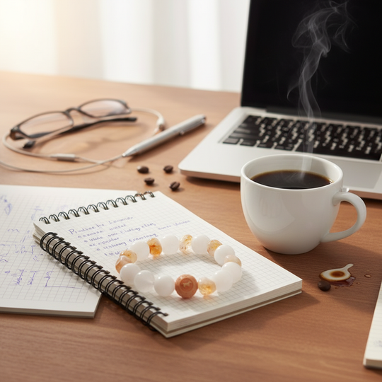 JuJuBit White Phantom × Golden Citrine — New Year Wealth & Momentum Energy