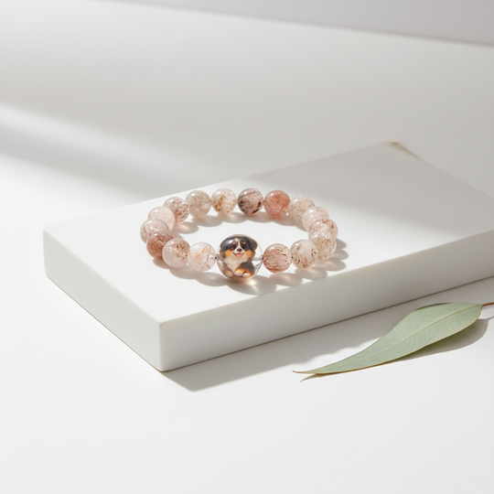 JuJuBit Black Rutilated Quartz Bracelet 10mm – Crystal for Energy