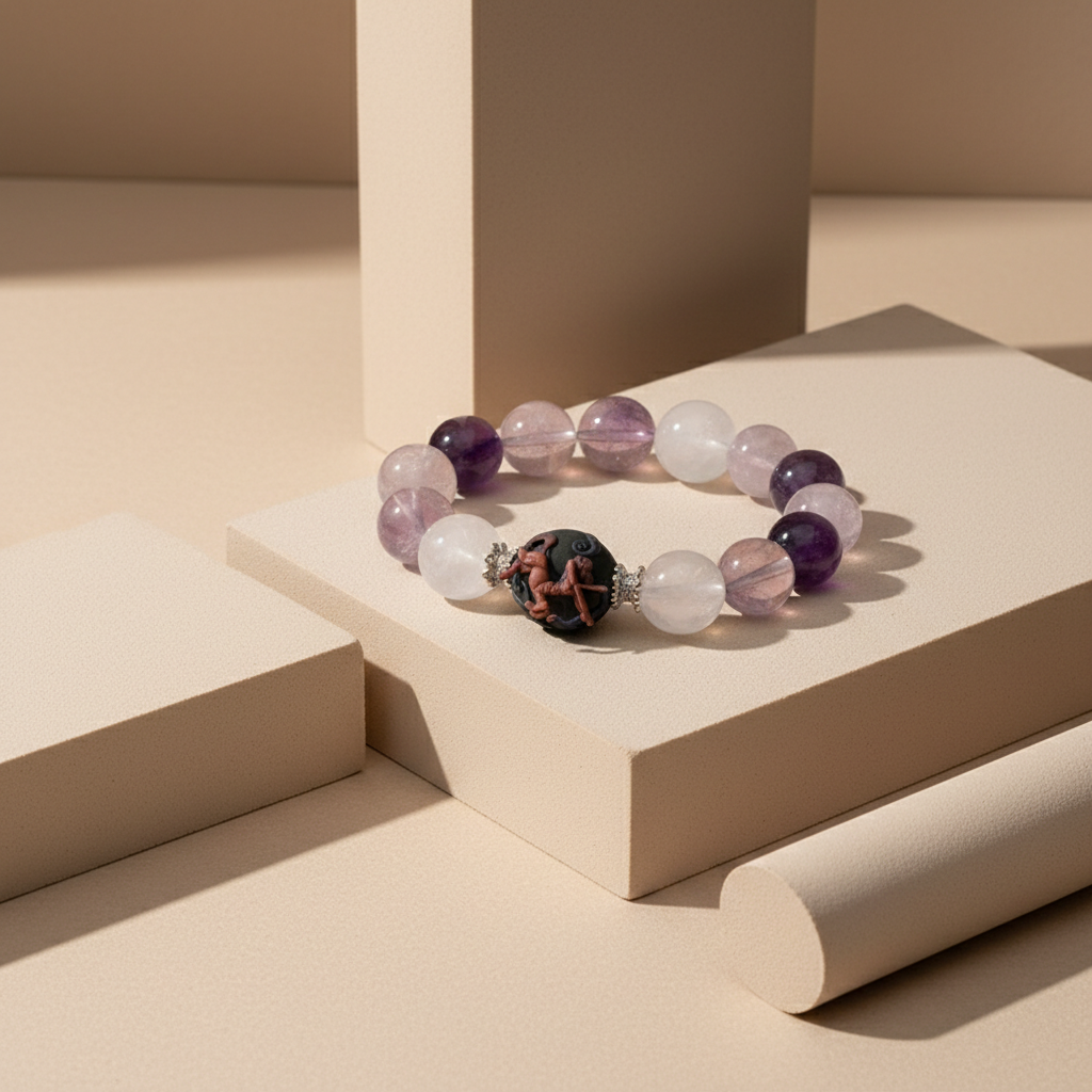 JuJuBit Amethyst × White Phantom — Sagittarius Direction & Grounded Growth Energy