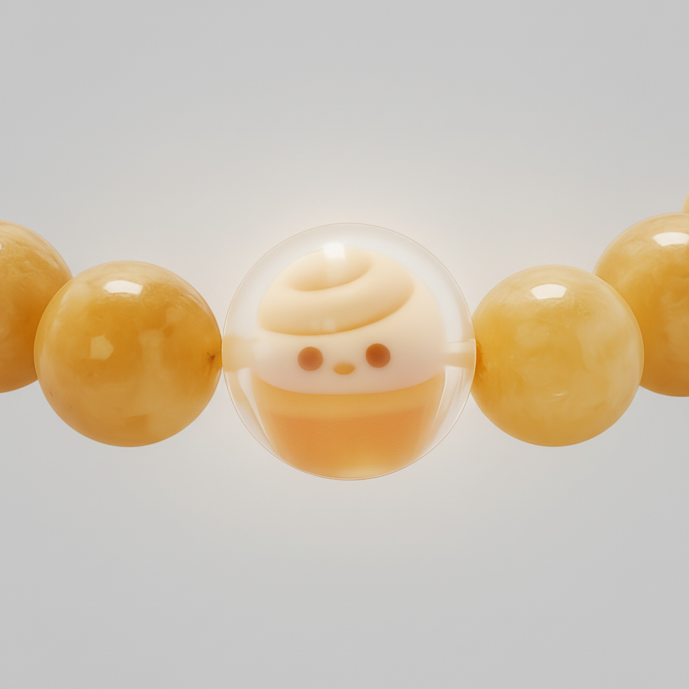 JuJuBit Caramel Yellow Crystal Bracelet 14mm – Stone for Vitality