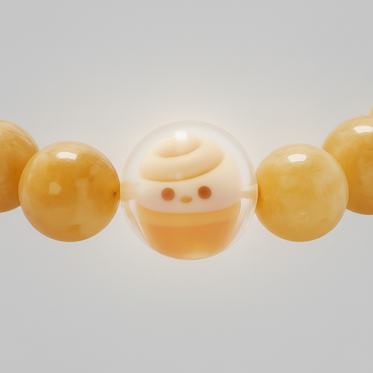 JuJuBit Caramel Yellow Crystal Bracelet 14mm – Stone for Vitality