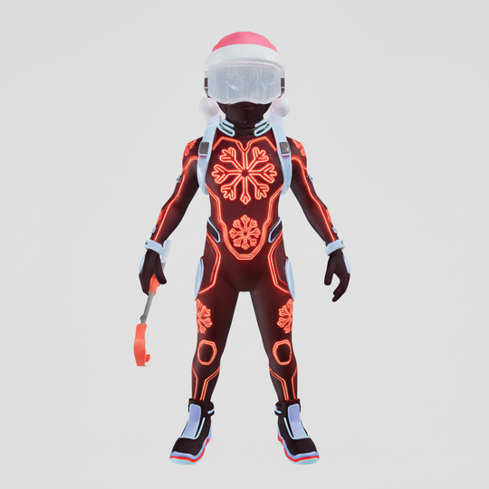 JuJuBit Snowglow Christmas Collectible Art Toy Frostbyte Sentinel