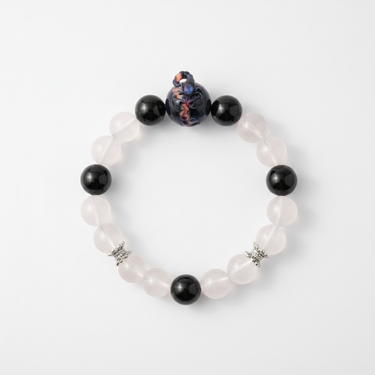 JuJuBit SCORPIO Zodiac Series Amethyst × Gold Obsidian — Emotional Grounding & Protection Energy