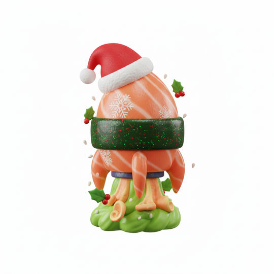 JuJuBit Snowglow Christmas Collectible Art Toy Yuletide Kernel