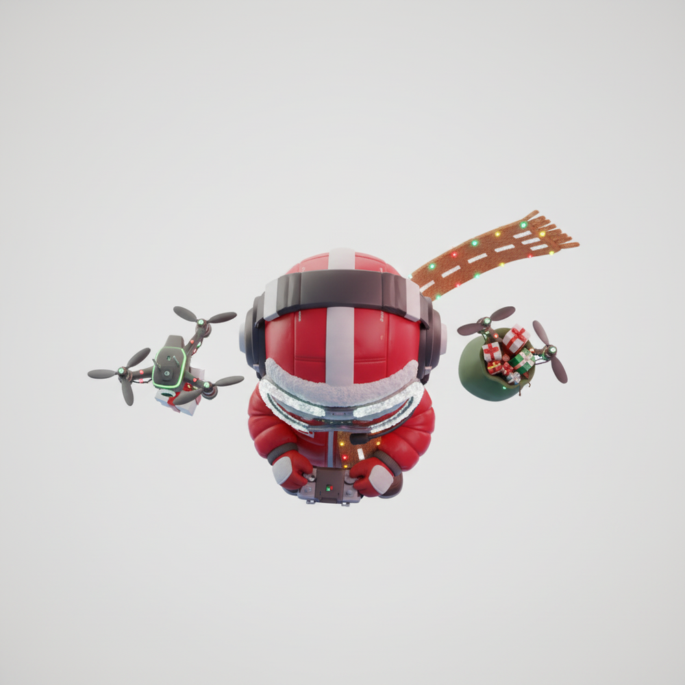 JuJuBit Snowglow Christmas Collectible Art Toy Captain Snowfly