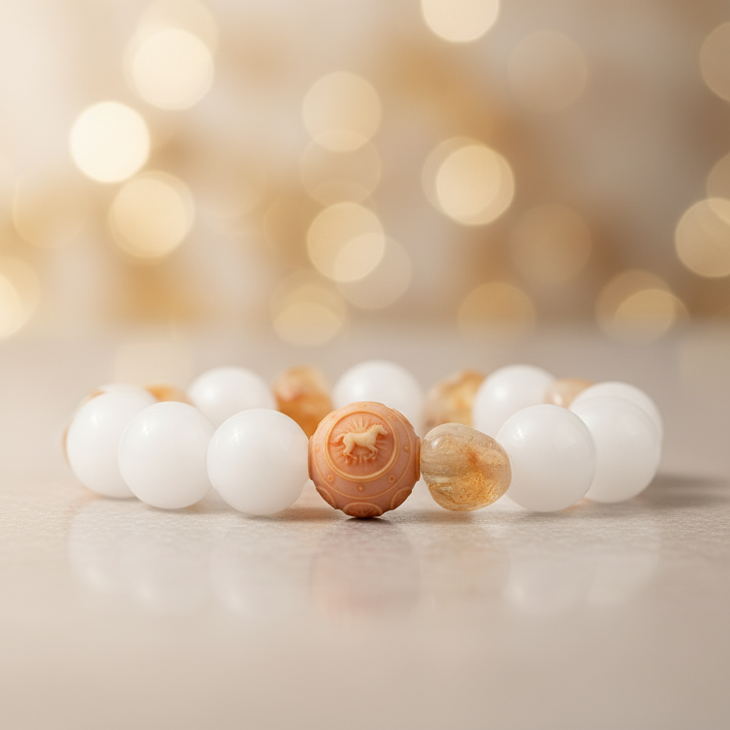 JuJuBit White Phantom × Golden Citrine — New Year Wealth & Momentum Energy