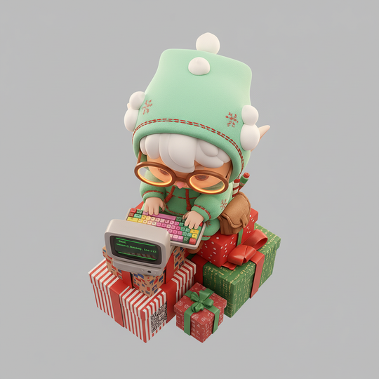 JuJuBit Snowglow Christmas Collectible Art Toy Elf.exe