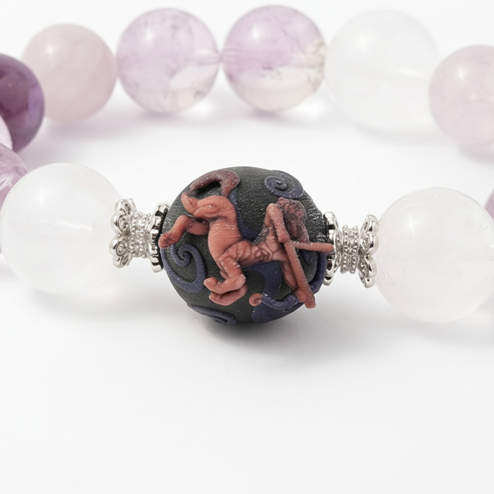 JuJuBit Amethyst × White Phantom — Sagittarius Direction & Grounded Growth Energy