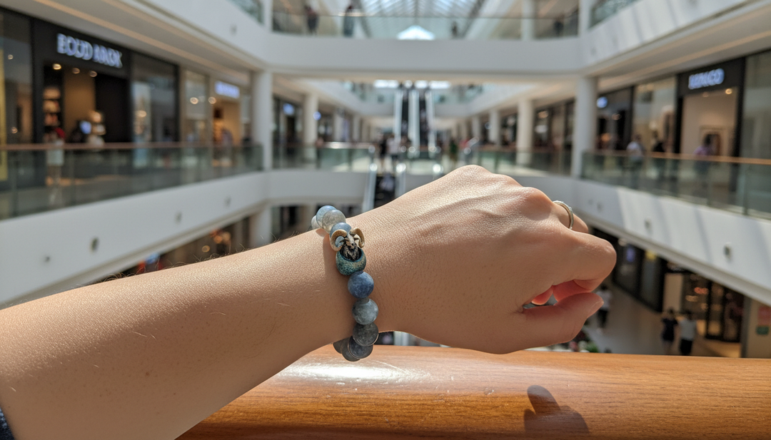 JuJuBit CAPRICORN Zodiac Series Grey Moonstone × Kyanite — Emotional Stability & Clear Expression Energy