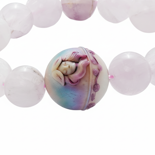 JuJuBit Lavender Amethyst Bracelet 10mm – Crystal for Serenity
