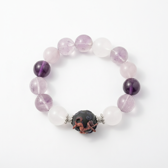 JuJuBit Amethyst × White Phantom — Sagittarius Direction & Grounded Growth Energy