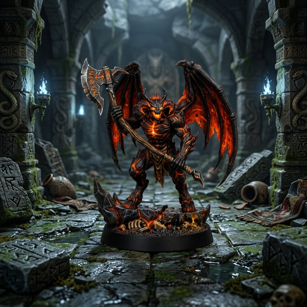 Molten Wrath-Detailed Sculpt Miniature for RPG, Display & Collection