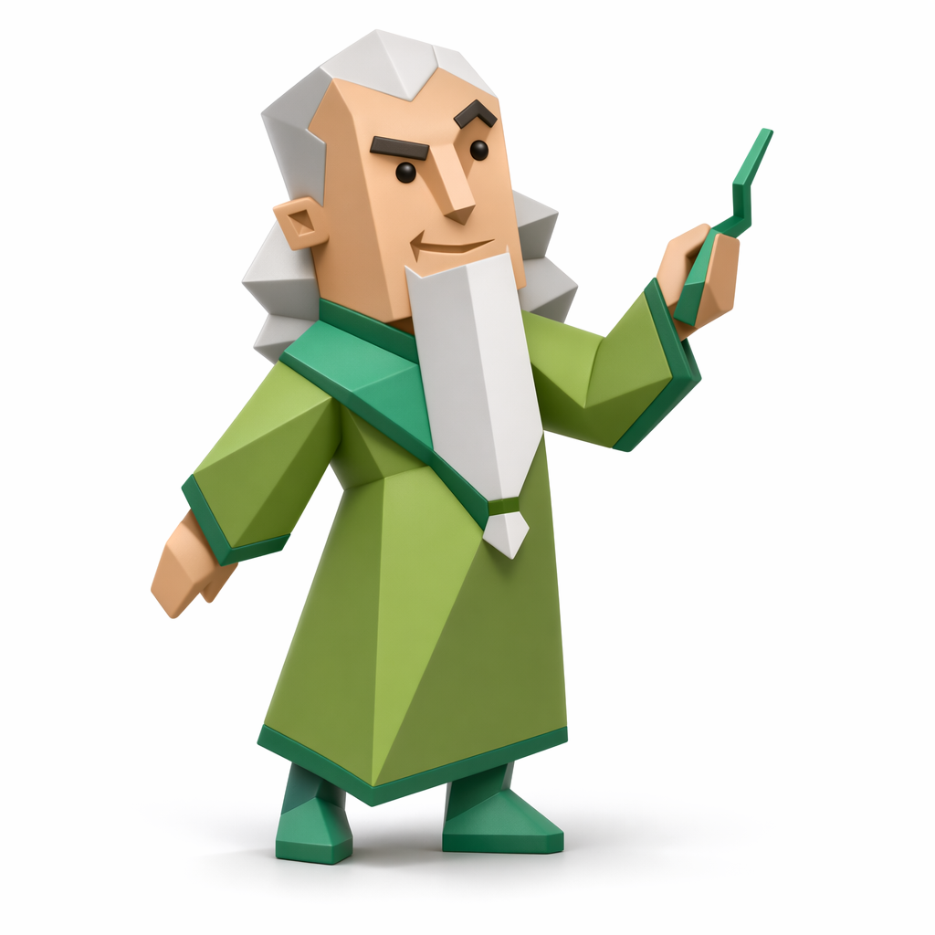 INFJ personality art toy - The Advocate low poly 3D collectible figurine
