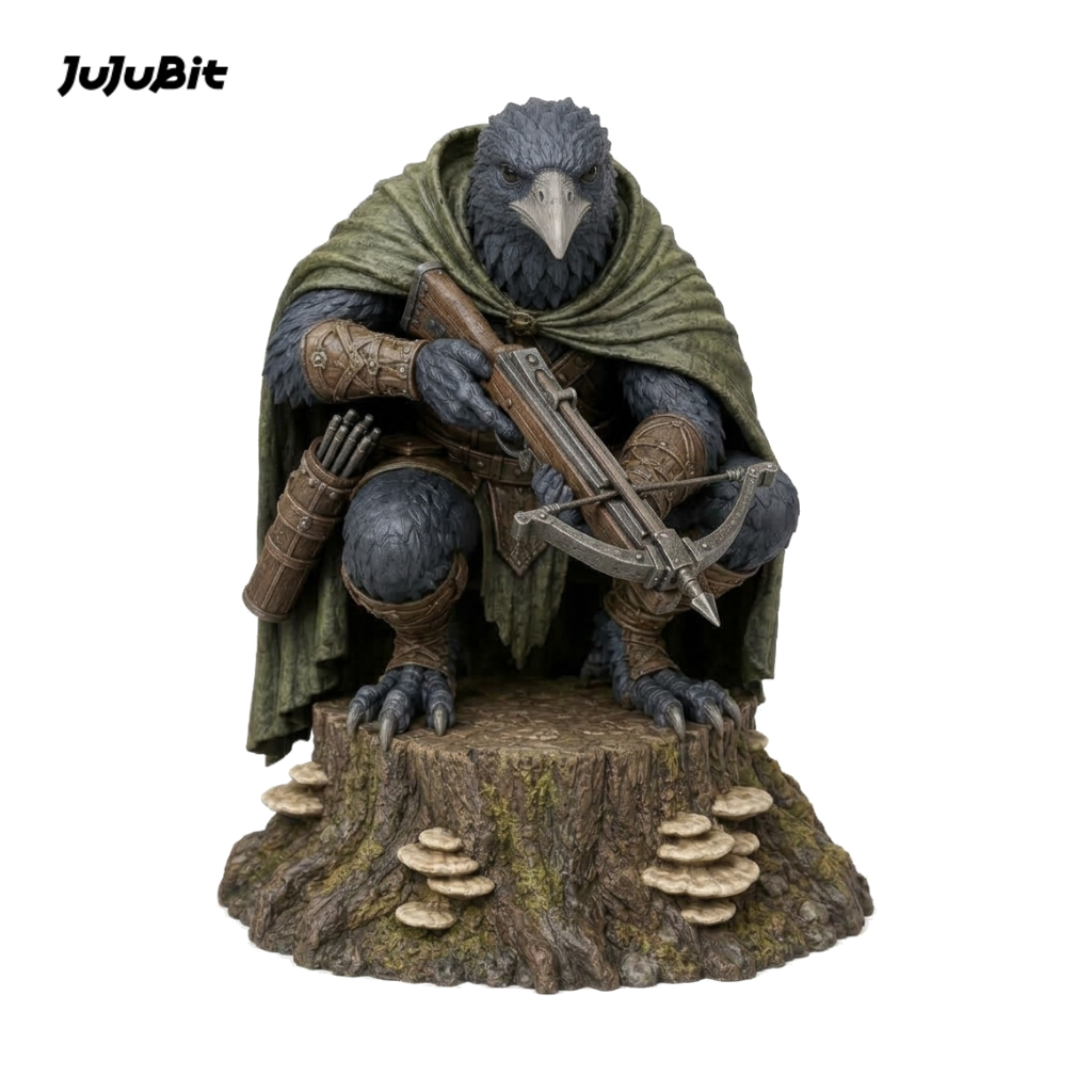 Inkfeather Kenku Ranger-Detailed Sculpt Miniature for RPG, Display &amp; Collection