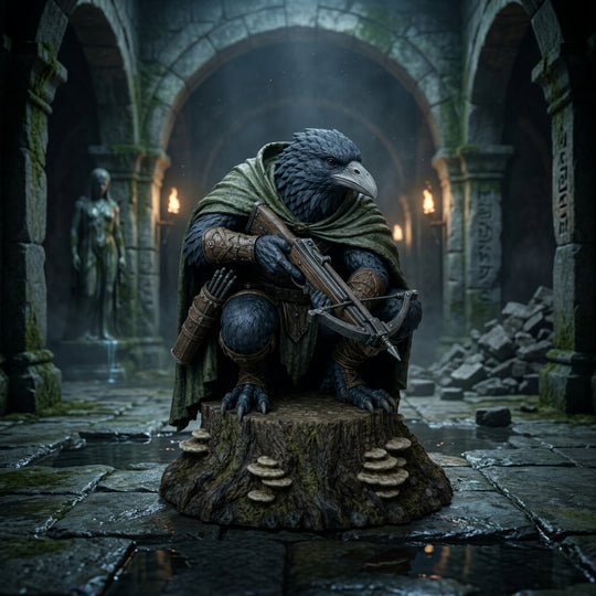 Inkfeather Kenku Ranger-Detailed Sculpt Miniature for RPG, Display &amp; Collection