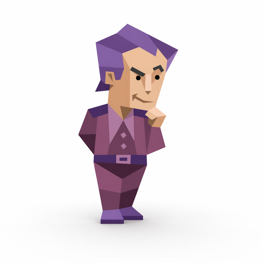INTJ personality art toy - The Architect low poly 3D collectible figurine