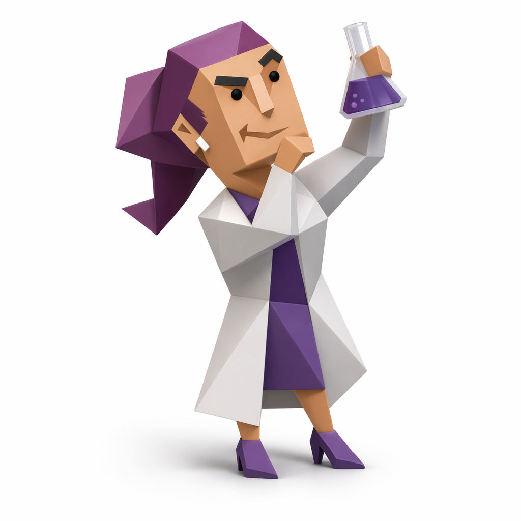 INTP personality art toy - The Logician low poly 3D collectible figurine