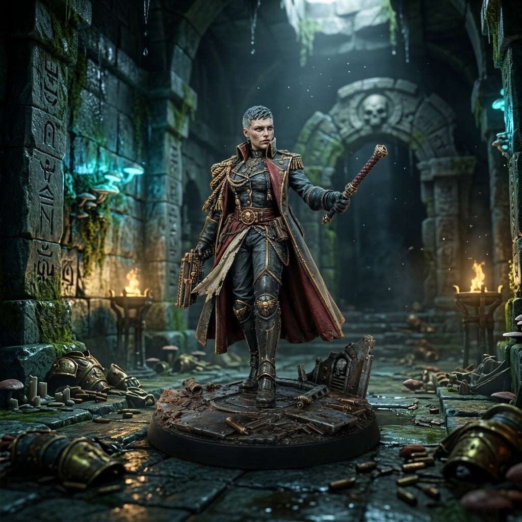 Iron Vanguard Commander-Detailed Sculpt Miniature for RPG, Display & Collection