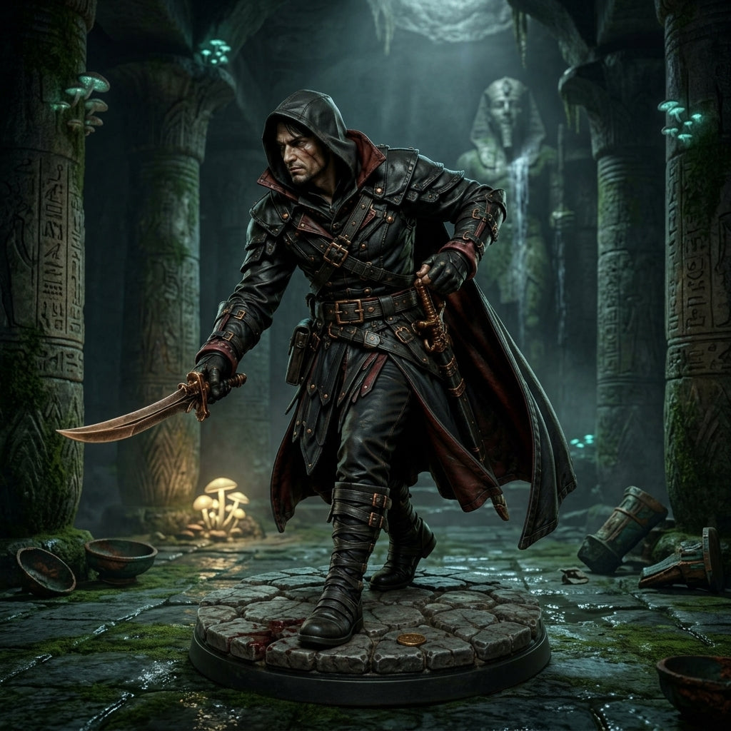 Ironblood Assassin-Detailed Sculpt Miniature for RPG, Display & Collection