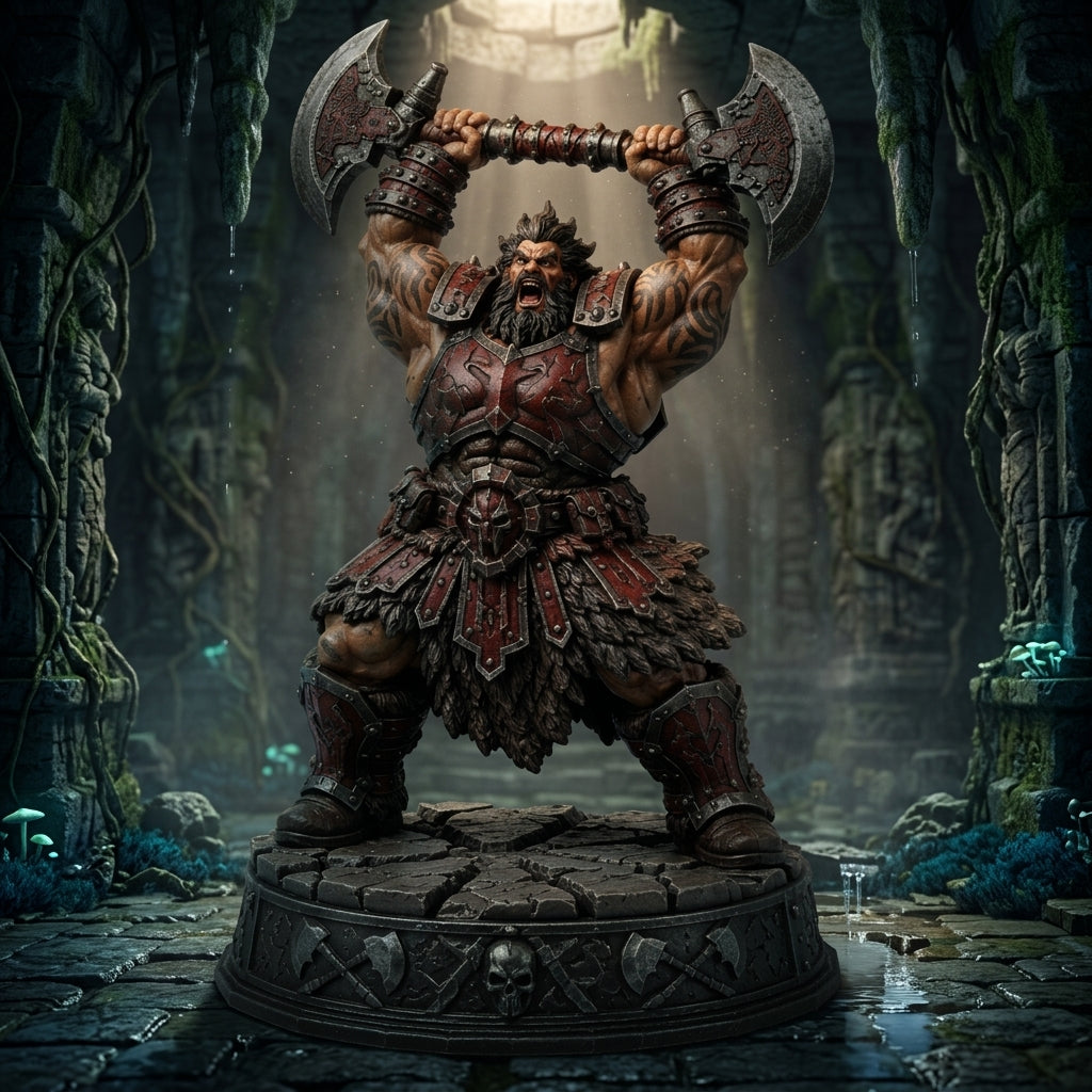 Ironblood Berserker-Detailed Sculpt Miniature for RPG, Display & Collection