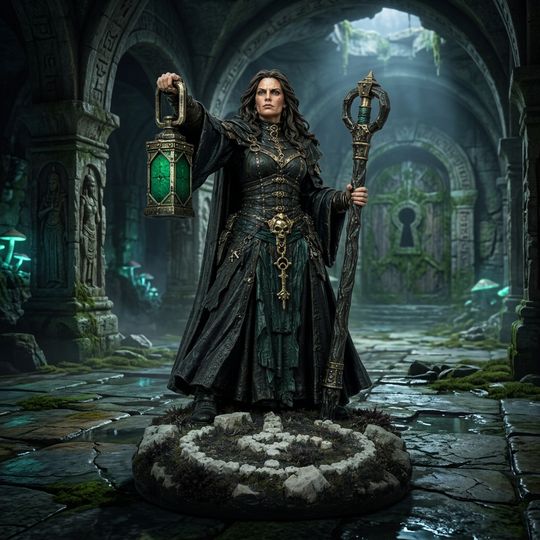 Ironhex Witch-Detailed Sculpt Miniature for RPG, Display & Collection