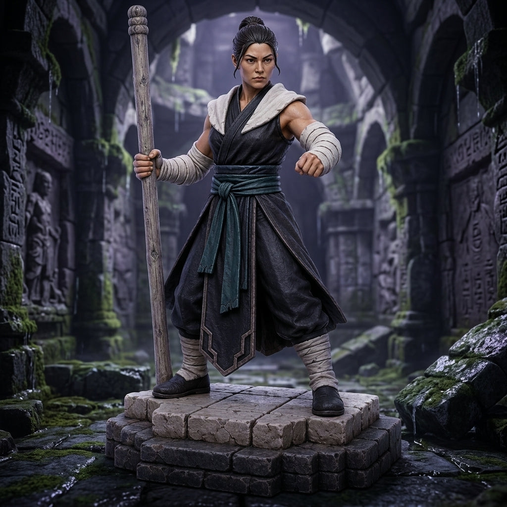 Ironvow Monk-Detailed Sculpt Miniature for RPG, Display & Collection