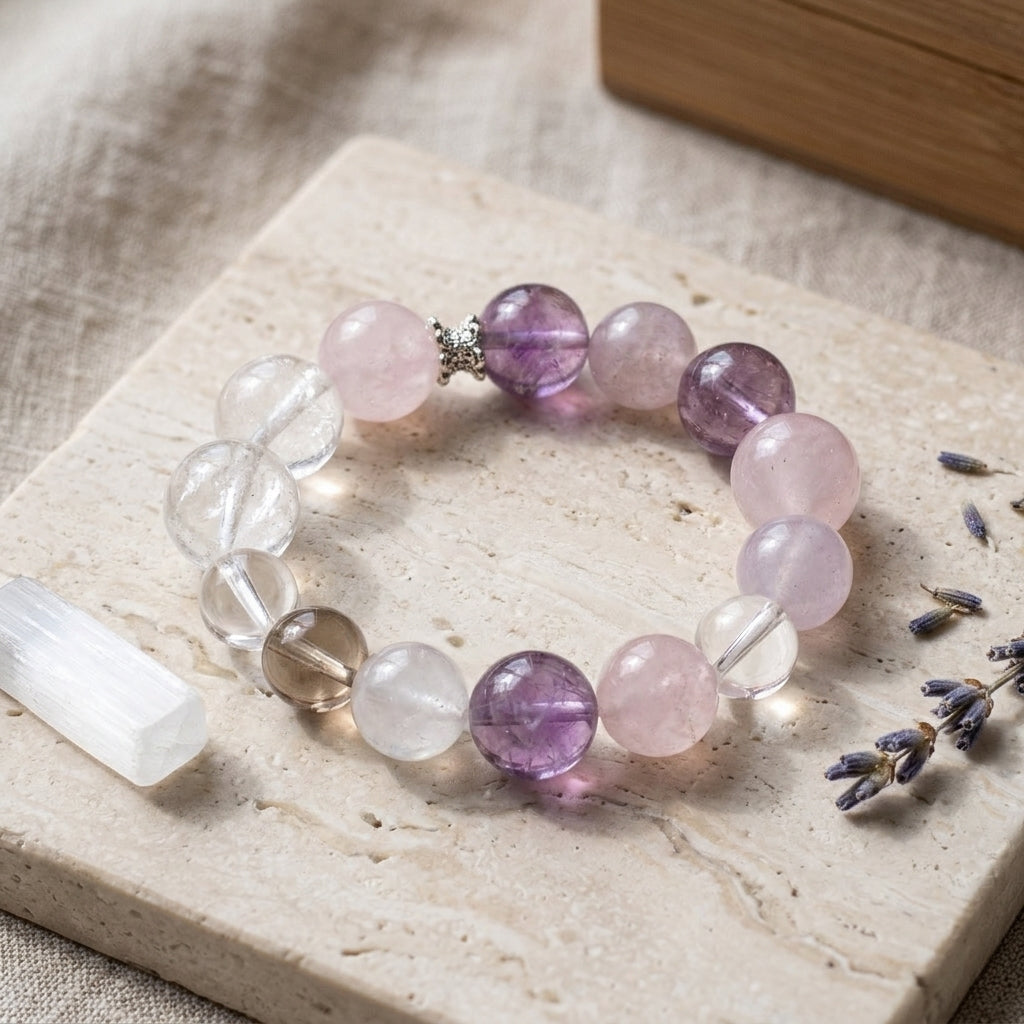 JuJuBit Baby Dragon Bracelet – Red Phantom Quartz for Growth, Luck & Fresh Beginnings