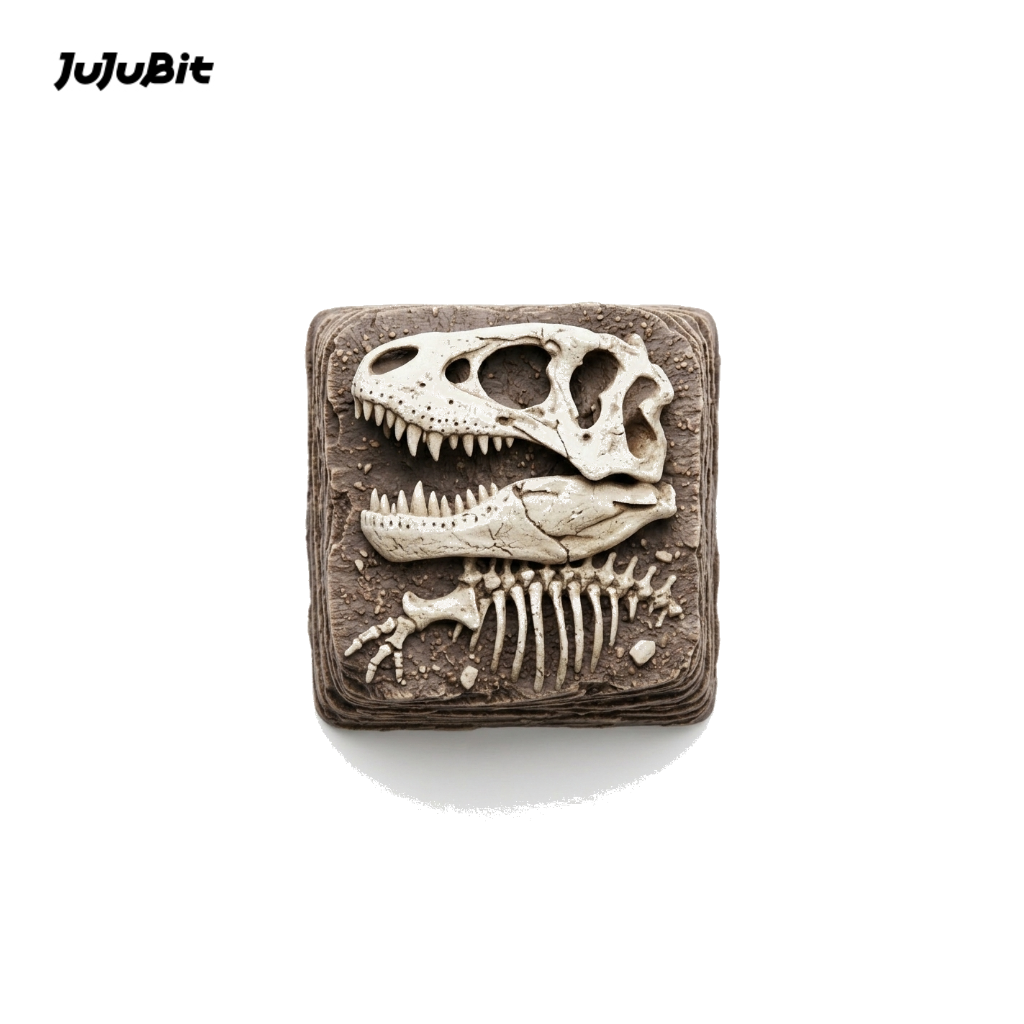 JuJuBit Custom Artisan Keycap for Mechanical Keyboards Fossil