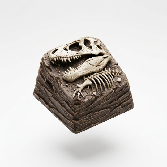JuJuBit Custom Artisan Keycap for Mechanical Keyboards Fossil