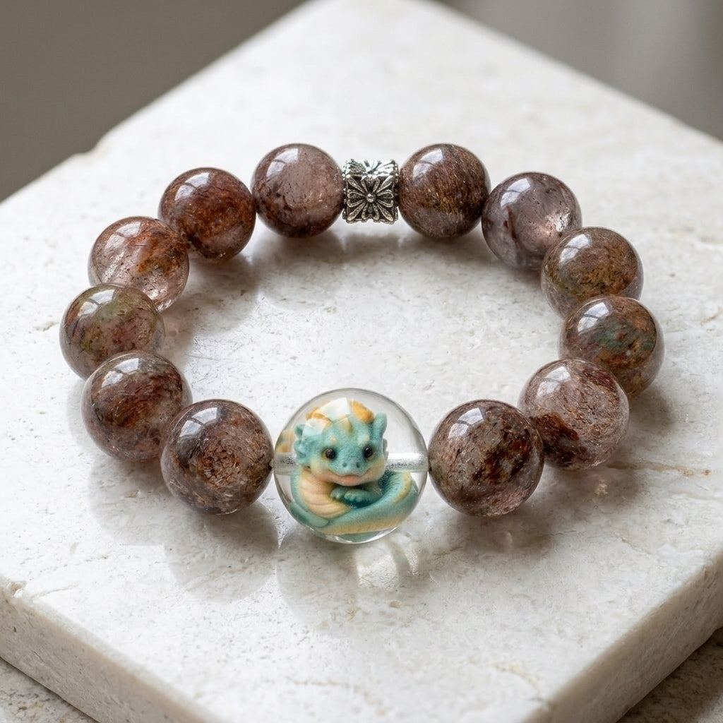 JuJuBit Lavender Dream Bracelet – Amethyst × Rose Quartz × Clear Quartz for Calm Heart & Soft Clarity