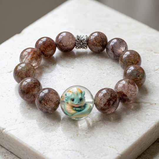 JuJuBit Lavender Dream Bracelet – Amethyst × Rose Quartz × Clear Quartz for Calm Heart & Soft Clarity