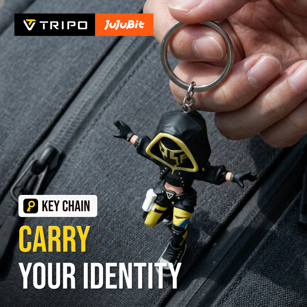 TRIPO Customizable 3D Keychain - Main Product Image