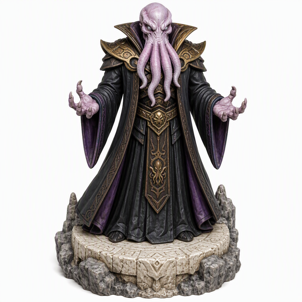 Abyssal Mind Flayer-Detailed Sculpt Miniature for RPG, Display & Collection