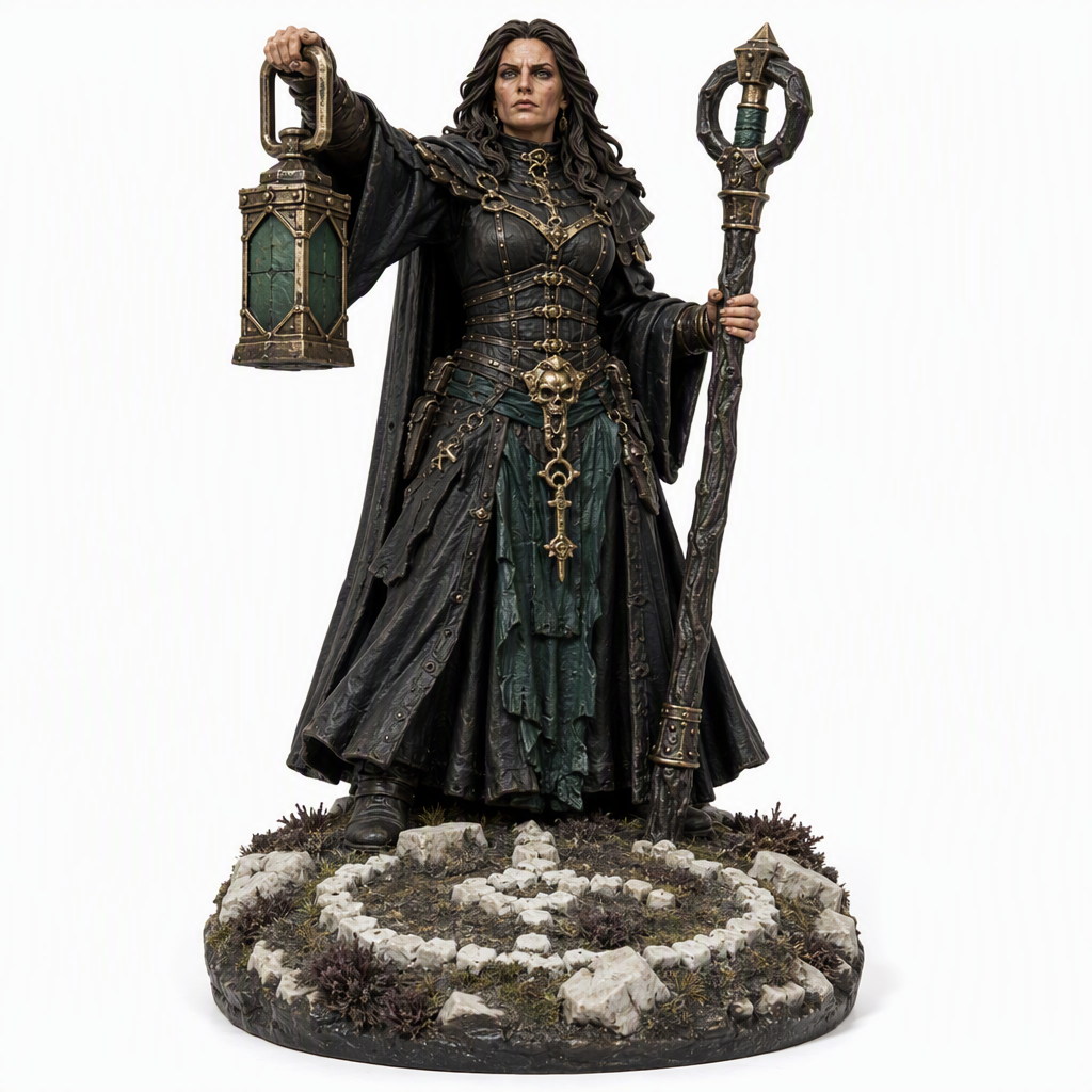 Ironhex Witch-Detailed Sculpt Miniature for RPG, Display & Collection