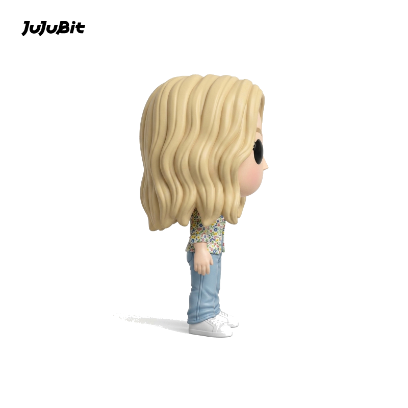Blonde Woman with Floral Jacket - Mini Pop Funko-style collectible figurine - JuJuBit
