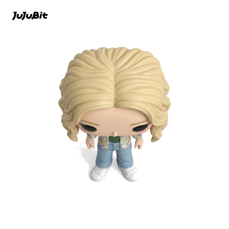 Blonde Woman with Floral Jacket - Mini Pop Funko-style collectible figurine - JuJuBit