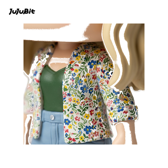 Blonde Woman with Floral Jacket - Mini Pop Funko-style collectible figurine - JuJuBit