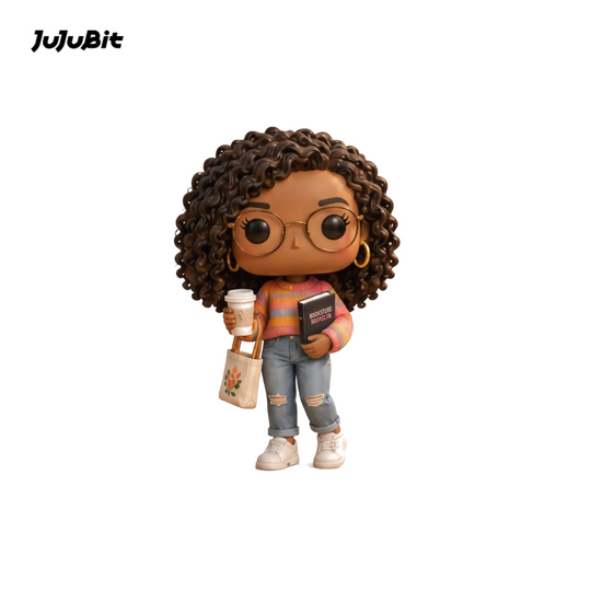 Book Lover Figure - Mini Pop Funko-style collectible figurine - JuJuBit