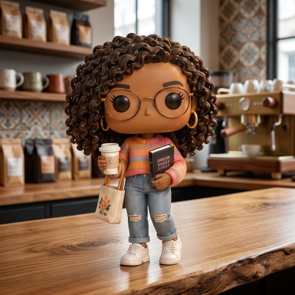 Book Lover Figure - Mini Pop Funko-style collectible figurine - JuJuBit