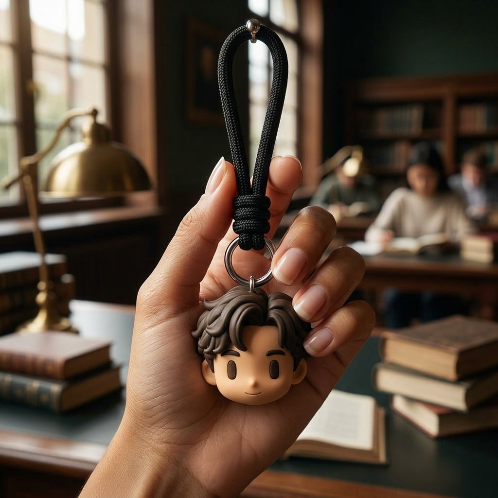 Mocha Wave | Soft Chibi Keychain